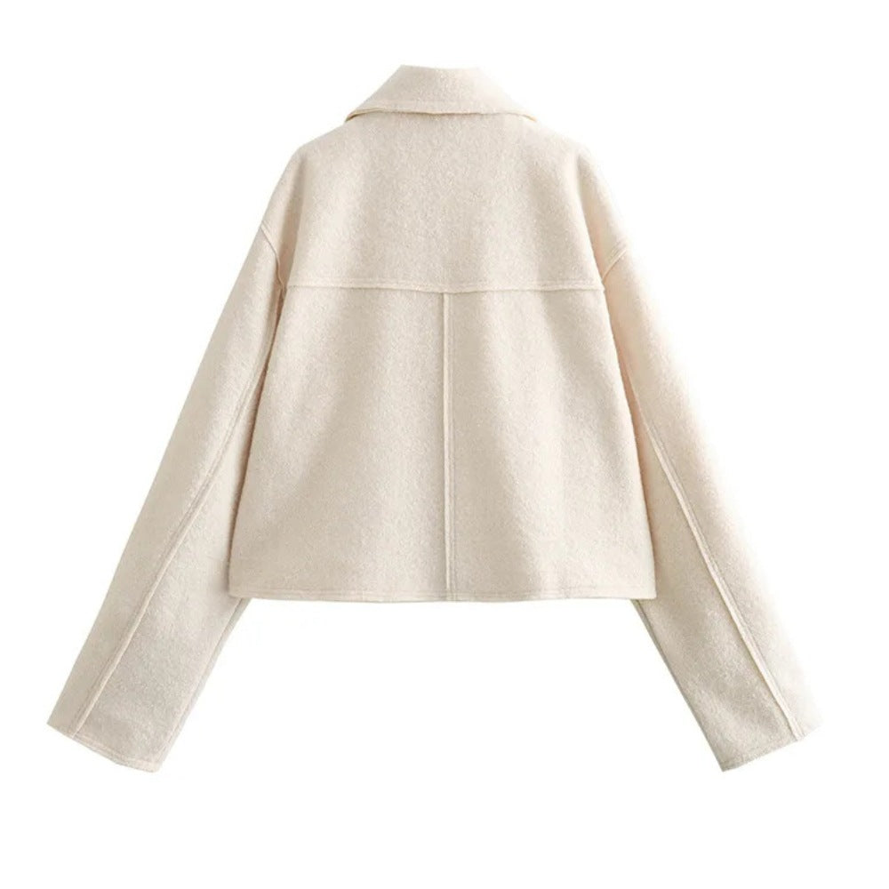 NORA™ | Wool Blend Bomber Jacket