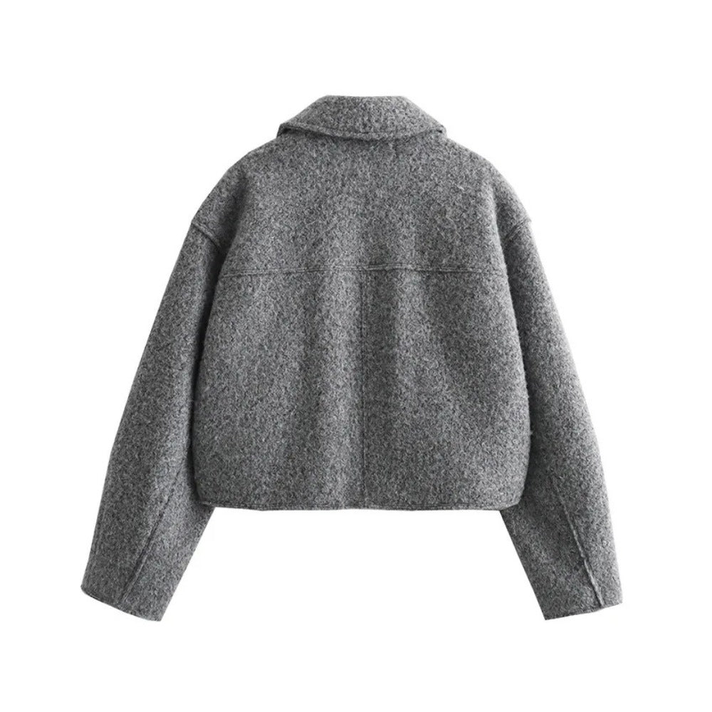 NORA™ | Wool Blend Bomber Jacket