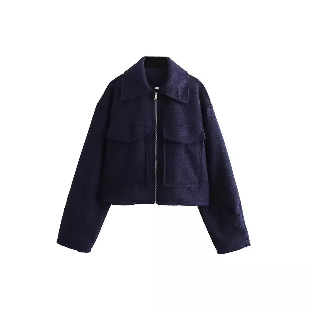 NORA™ | Wool Blend Bomber Jacket