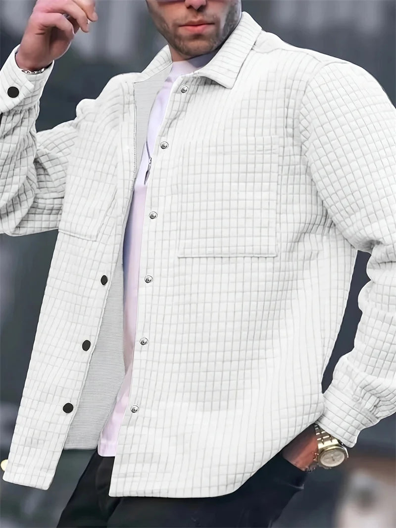 DAREL™ | Textured Button-Front Jacket