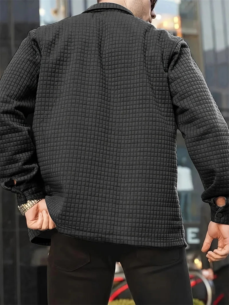 DAREL™ | Textured Button-Front Jacket