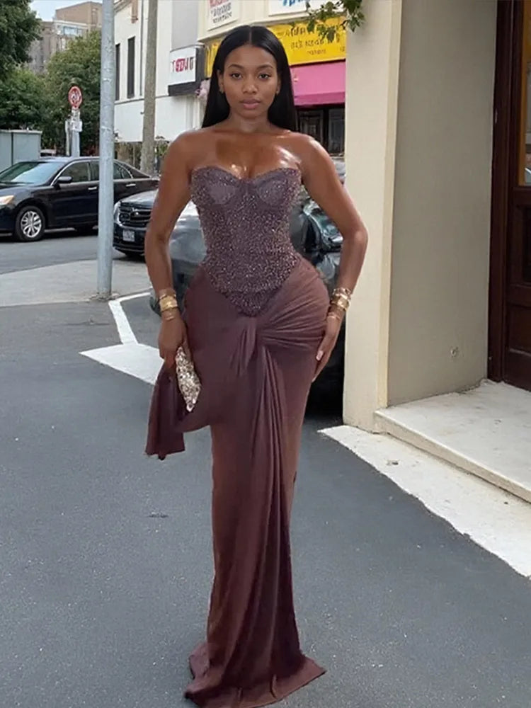 CORINNE™ | Sculpted Corset & Satin Skirt Set