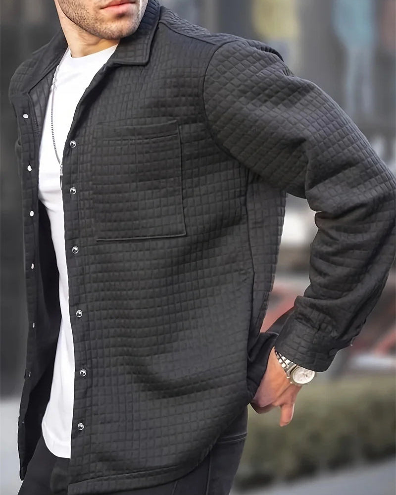 DAREL™ | Textured Button-Front Jacket