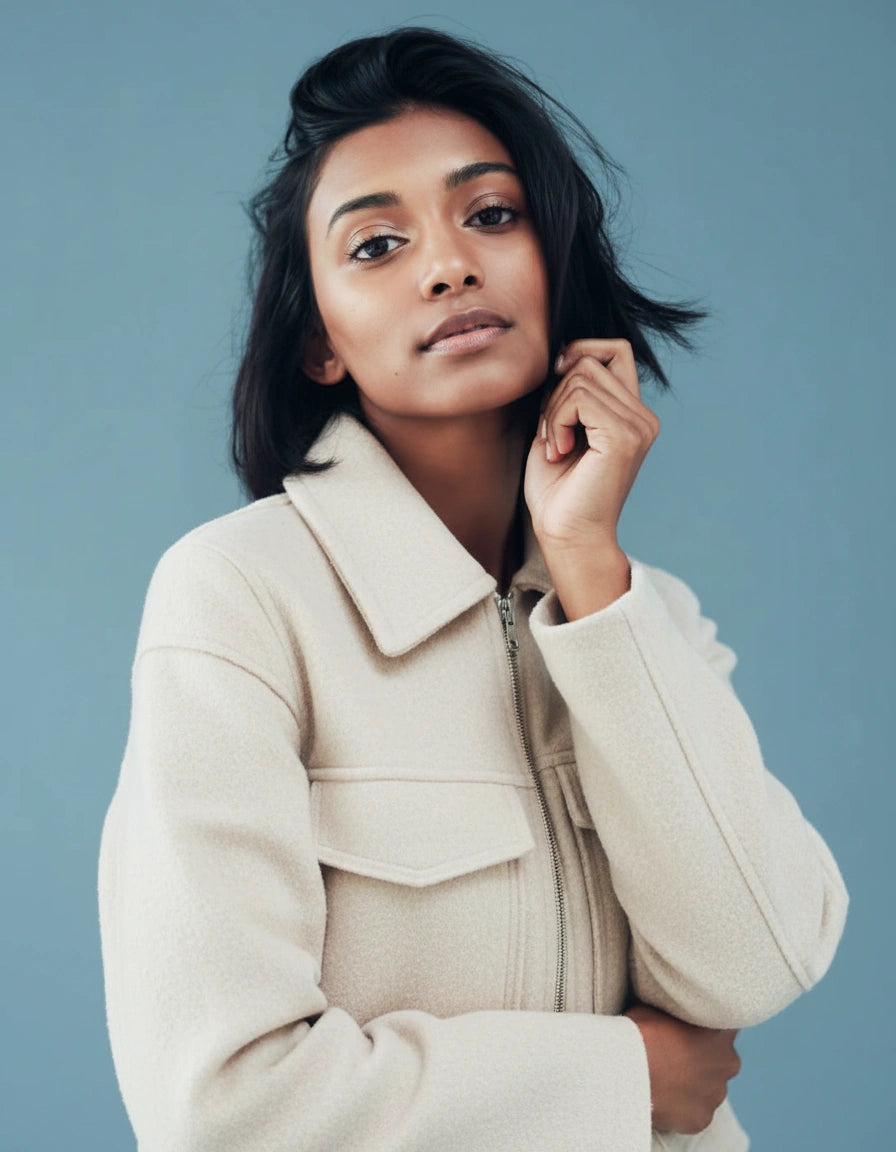 NORA™ | Wool Blend Bomber Jacket